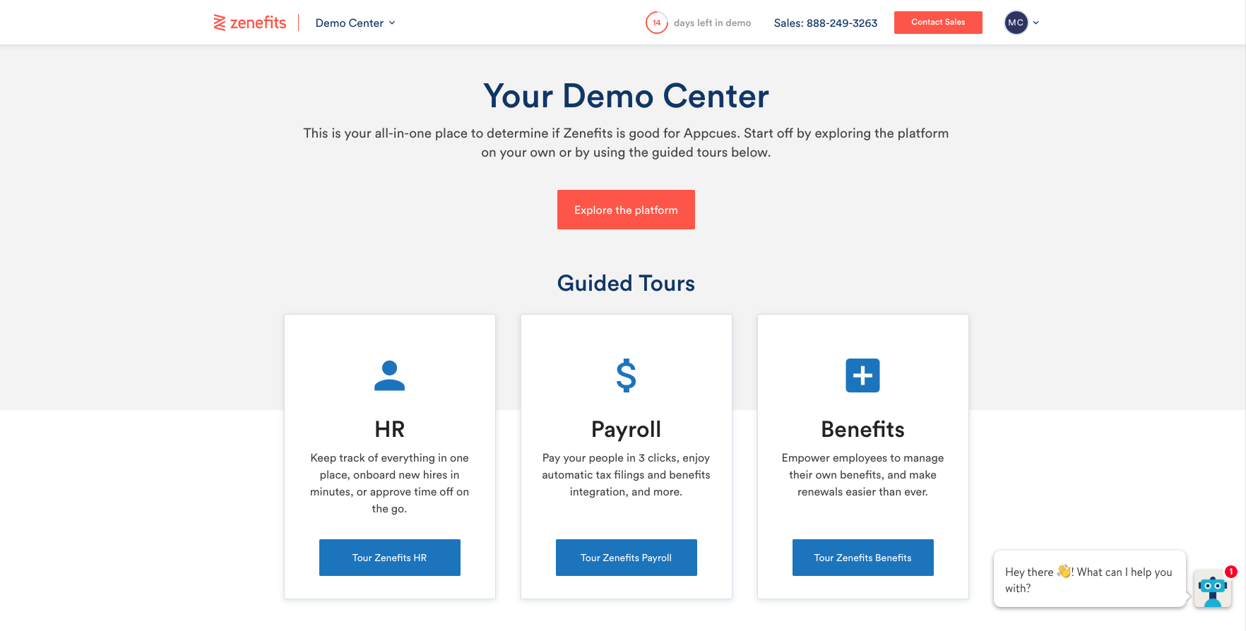 free product self service demo environment user onboarding