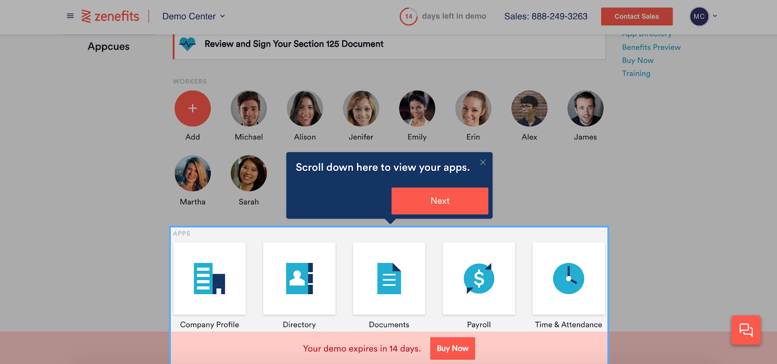 product demo onboarding walkthrough tooltip with spotlight