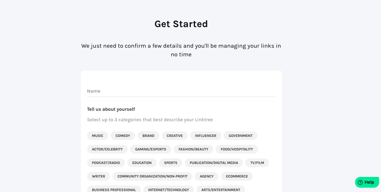 linktree user onboarding experience