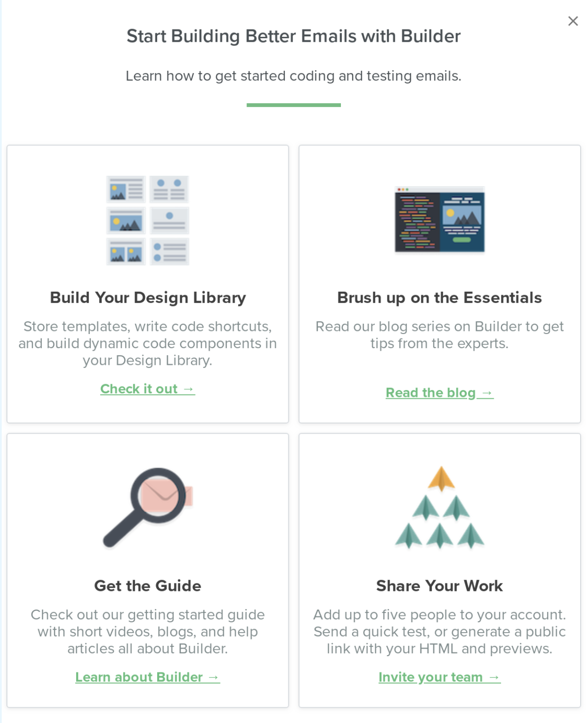 litmus slideout made with appcues. in-app user onboarding resource center example