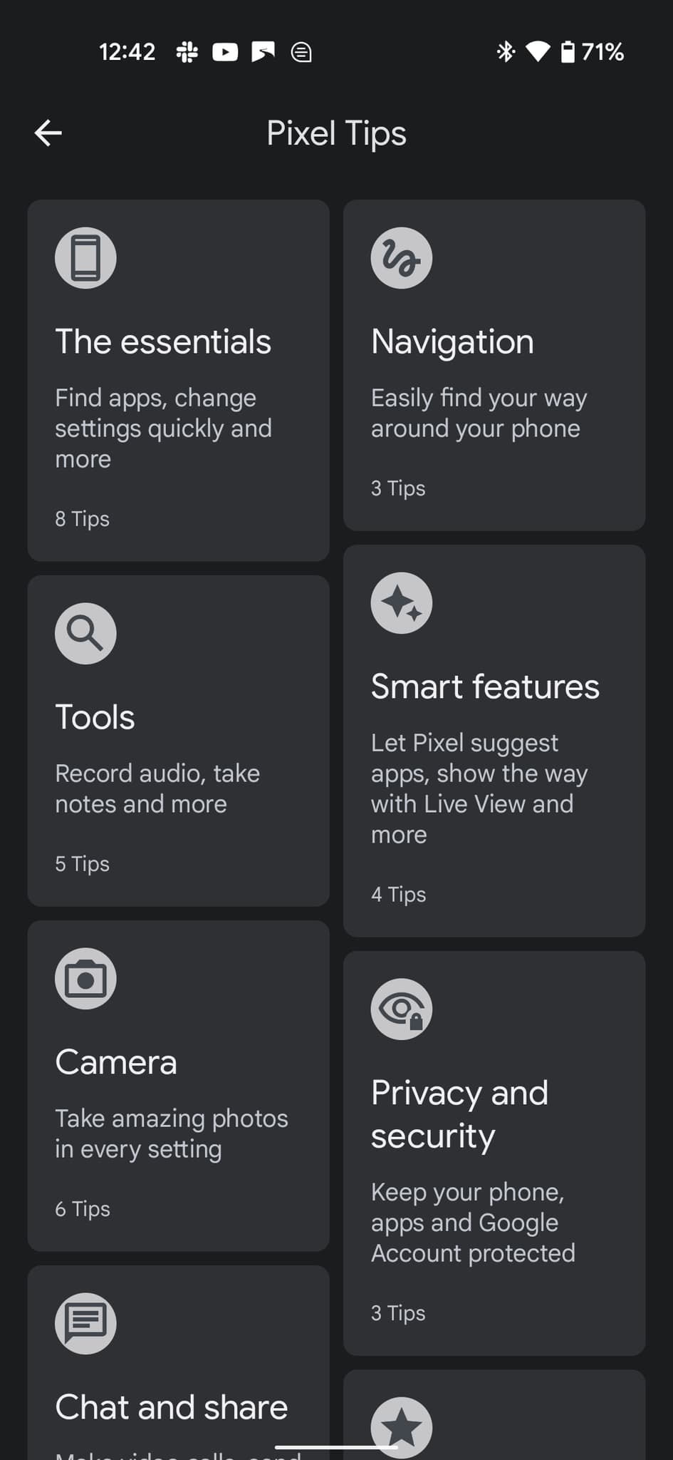 pixel tips organization