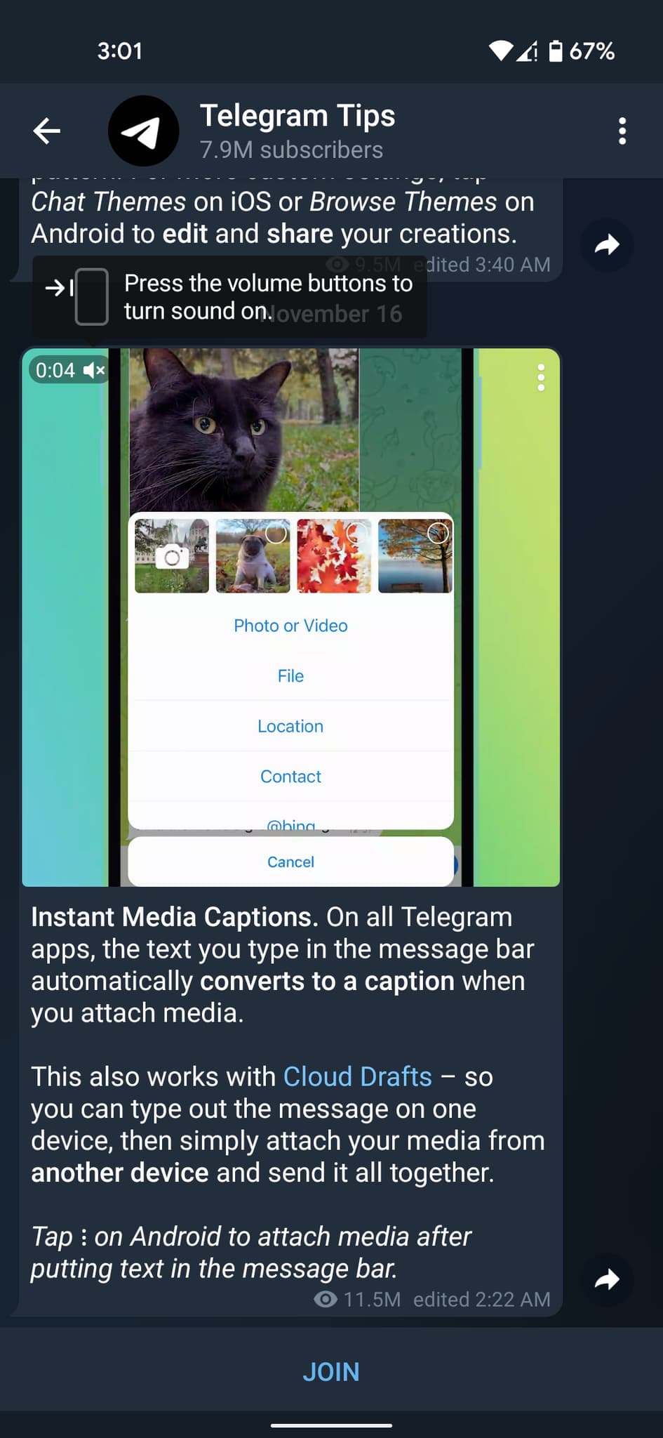 telegram tips