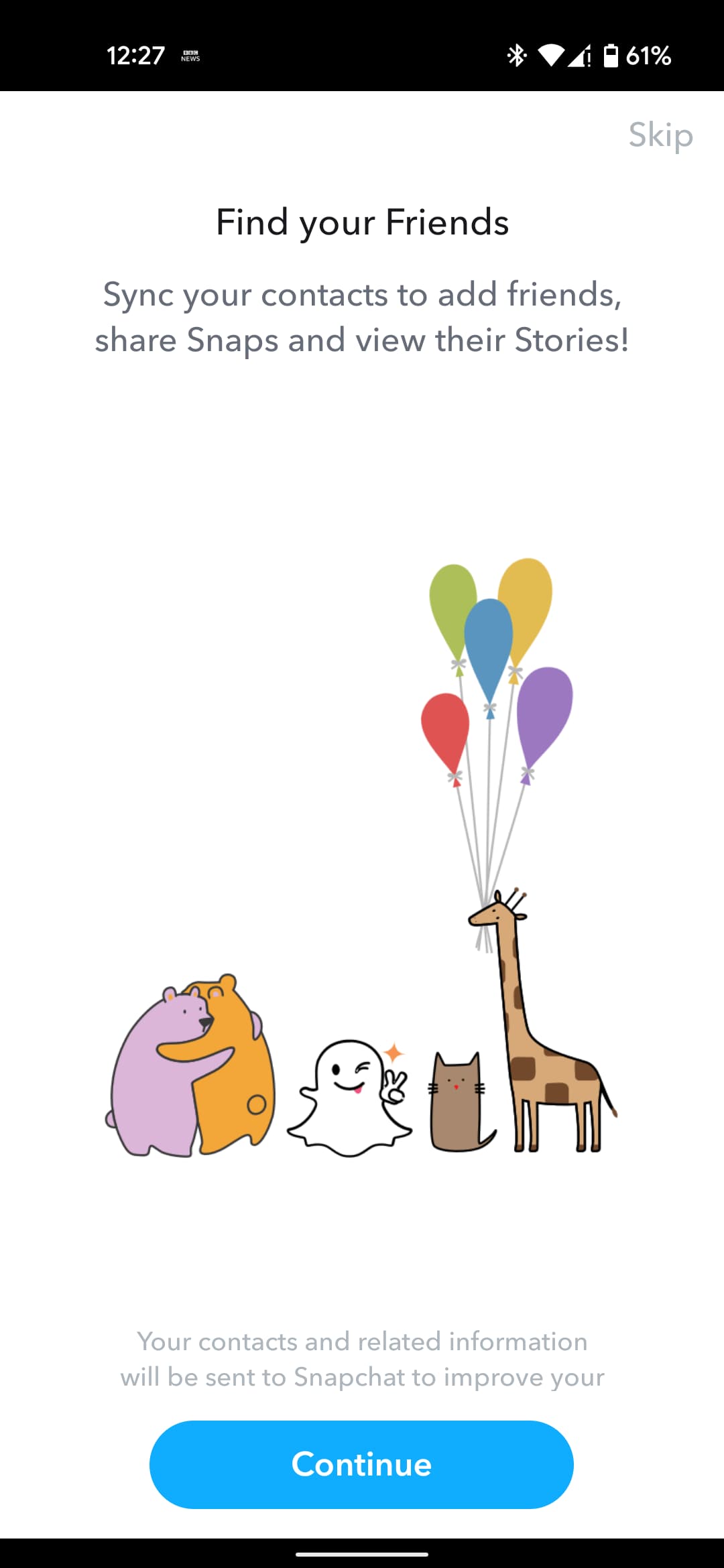 Snapchat Find your friends screenshot