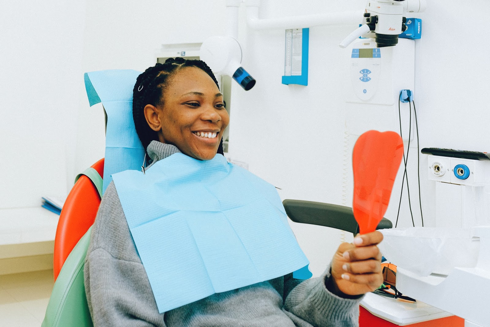 smiling dental patient