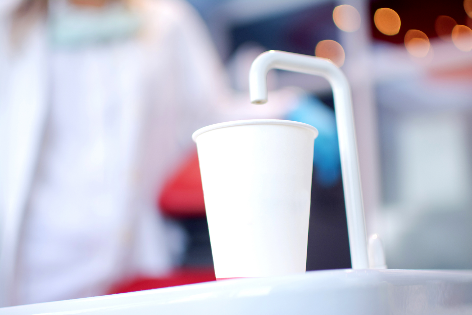 water cup in dentist office