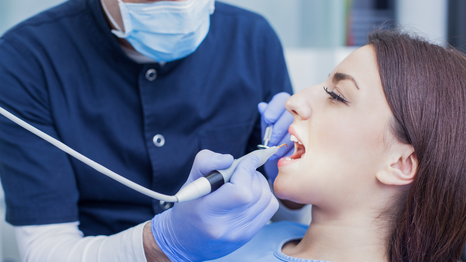 woman getting dental work done