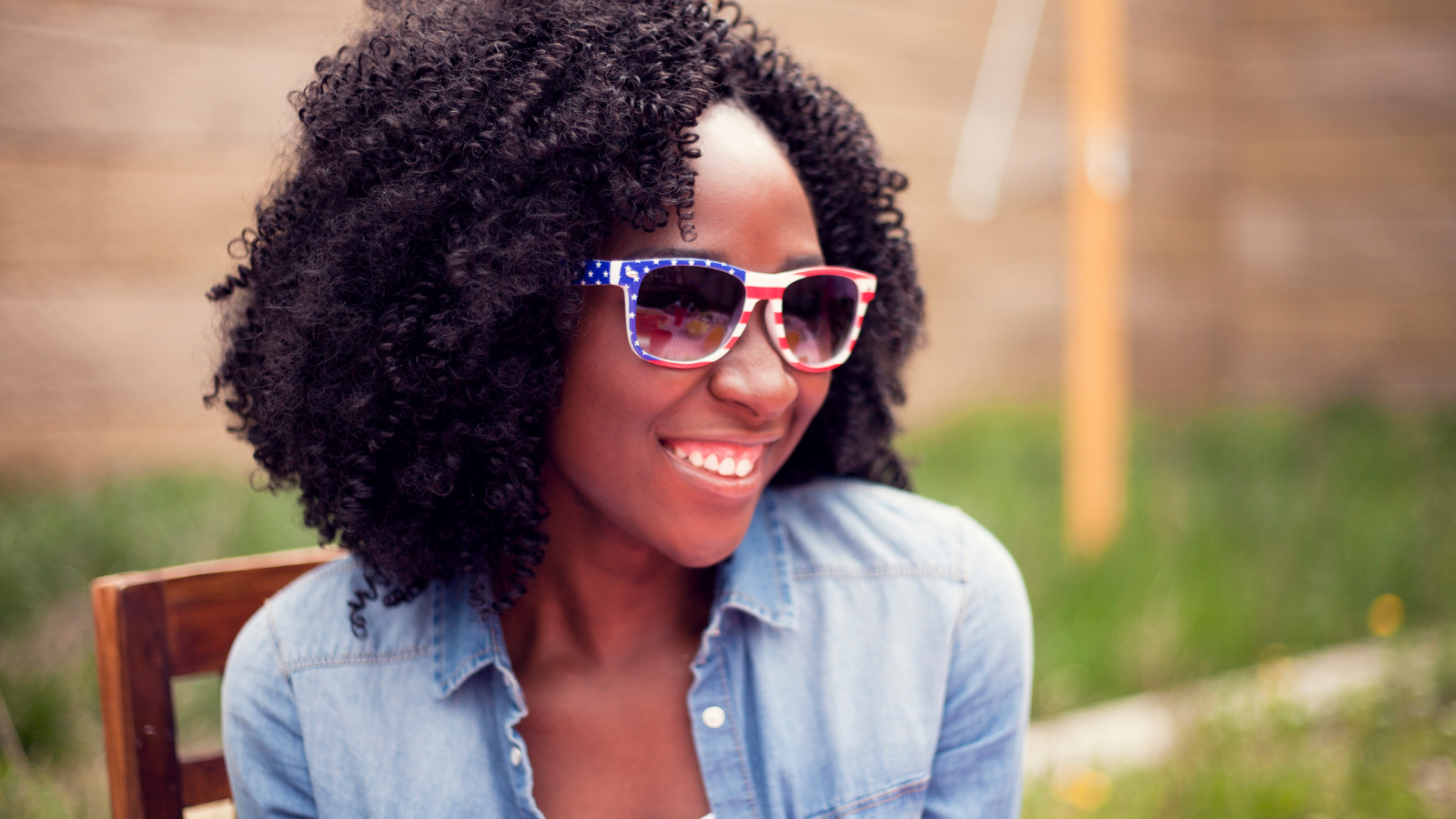 woman smiling