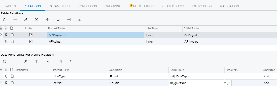 acumatica accounts payable payment records