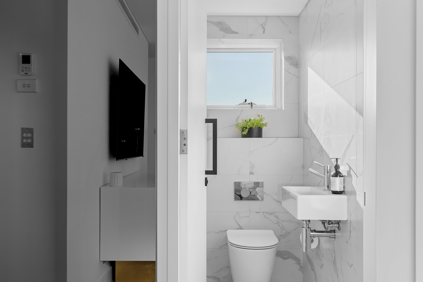 A toilet room renovation