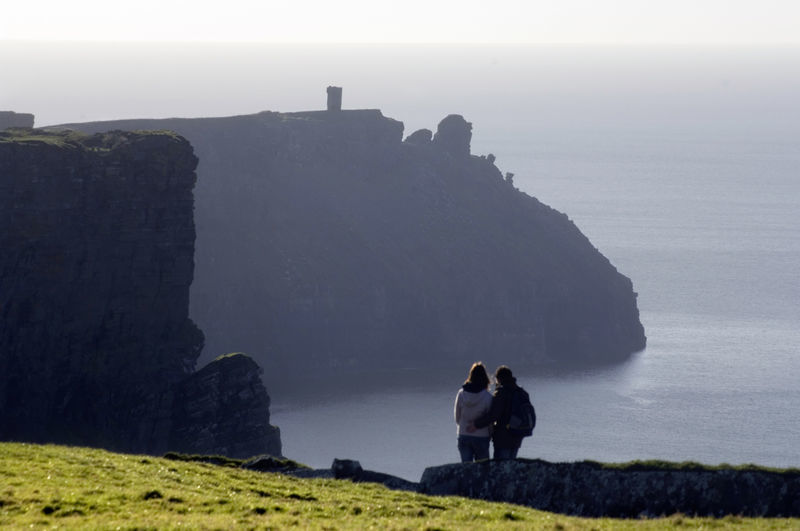 Promontory fort in the distance, county Clare