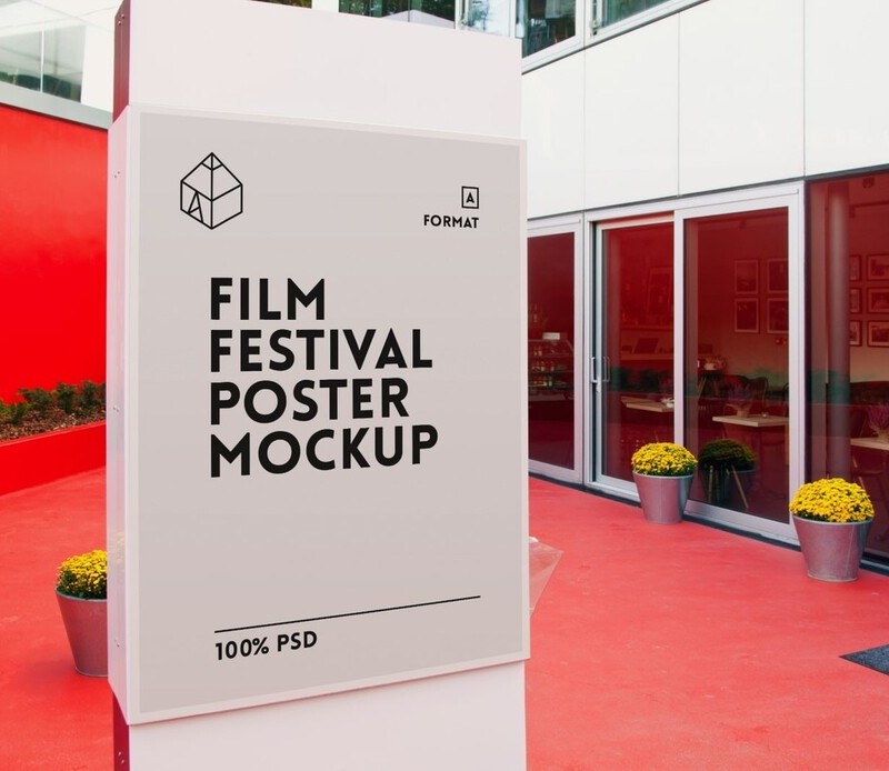 Free Film Festival Poster Mockup