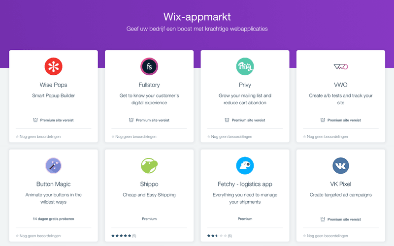 wix app market 