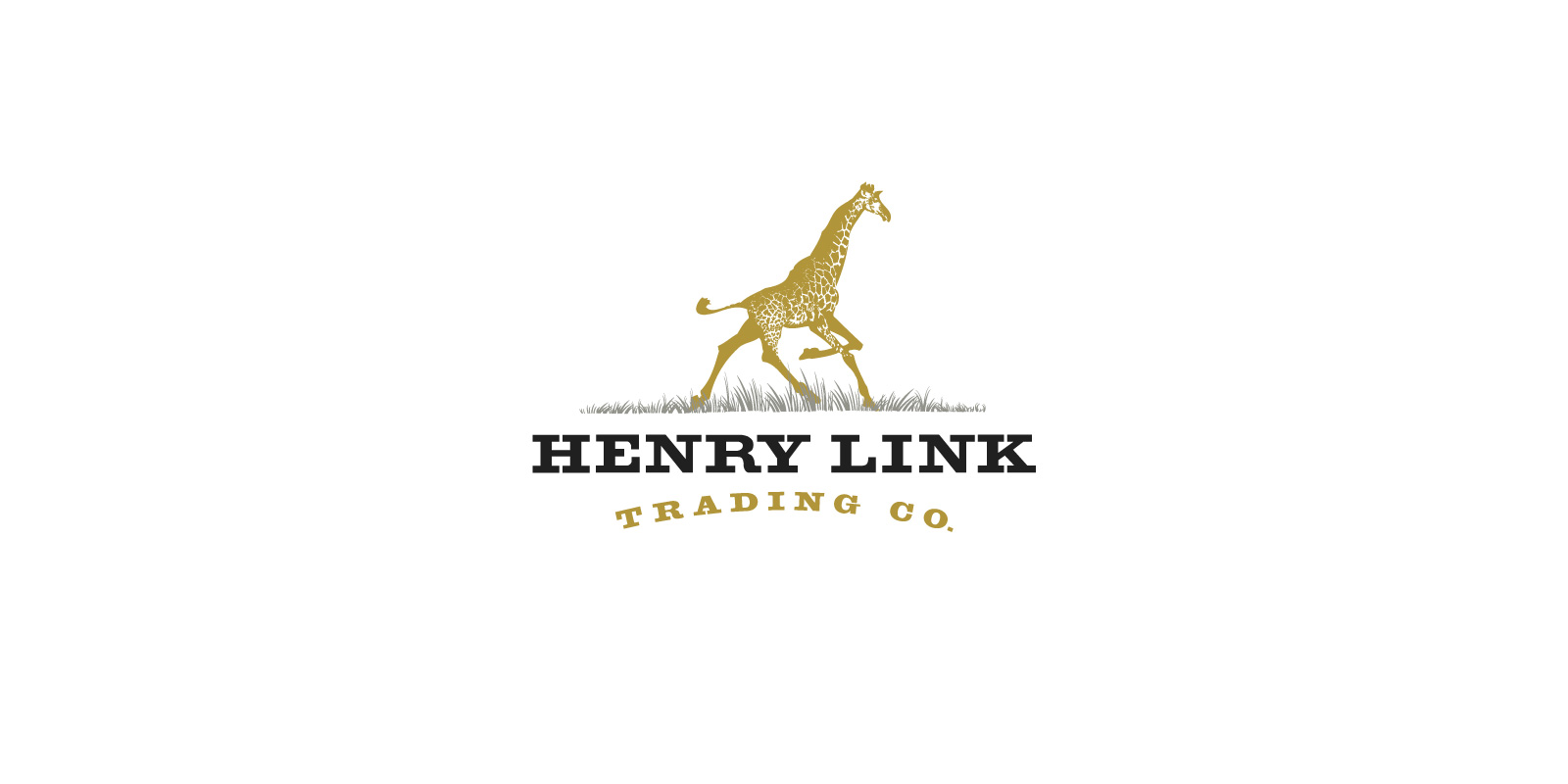 Lexington Furniture's Henry Link Trading Company logo featuring a giraffe running through grass