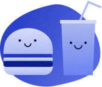 Hamburger and shake