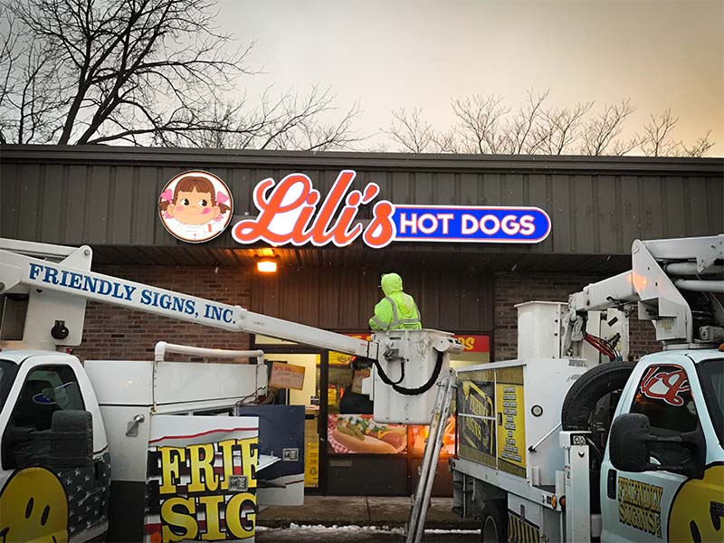 Lili's Hot Dogs Outdoor Signage Friendly Signs inc