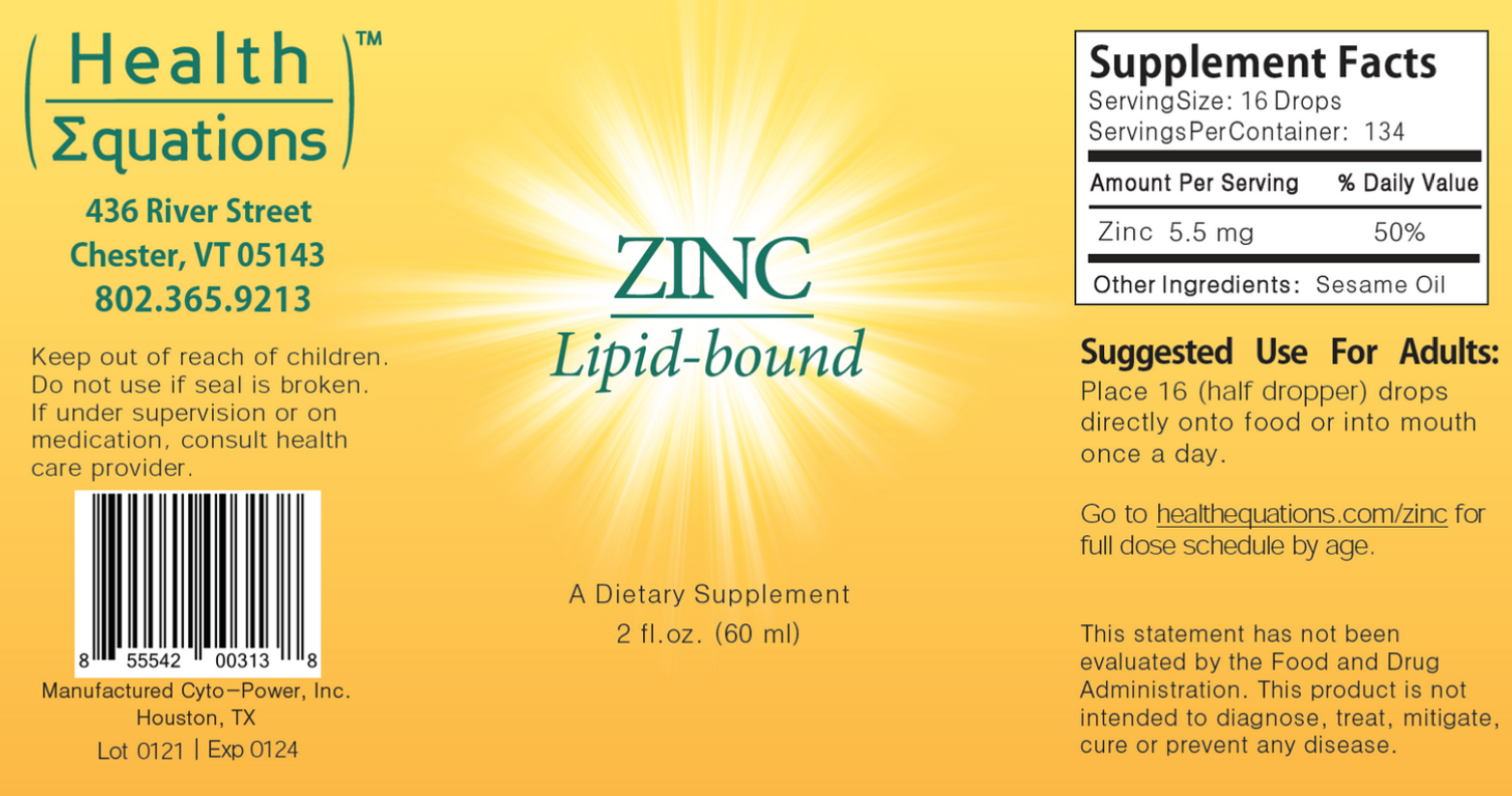 Lipid-bound Zinc Label