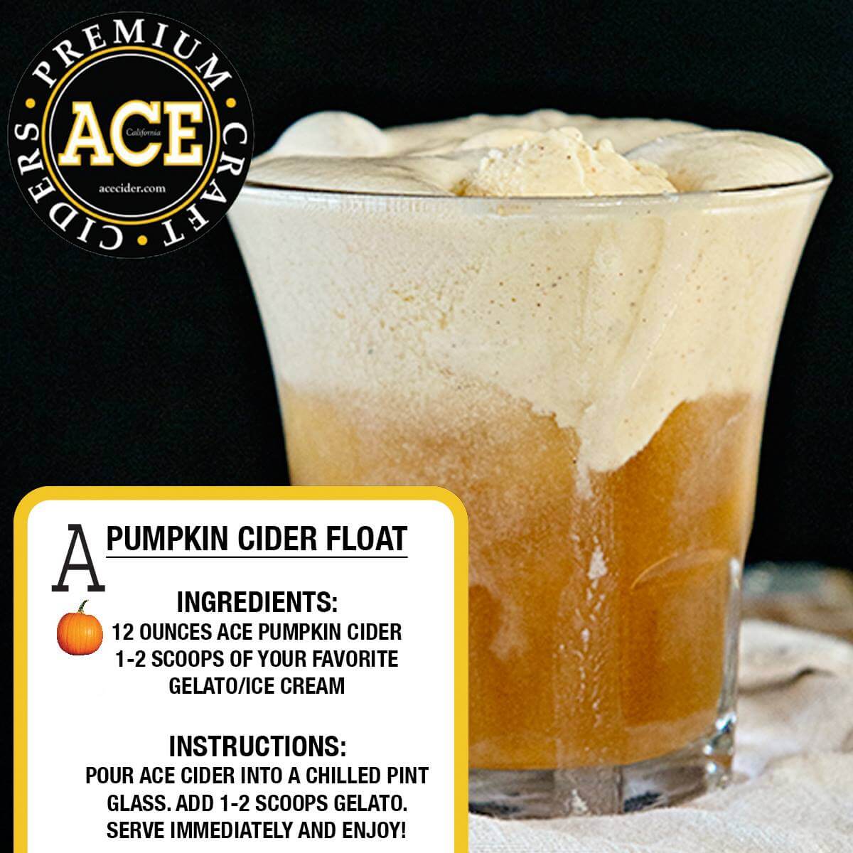 ACE Pumpkin Cider Float