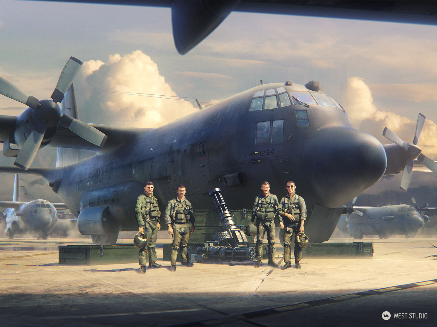 West Studio Zombie Gunship