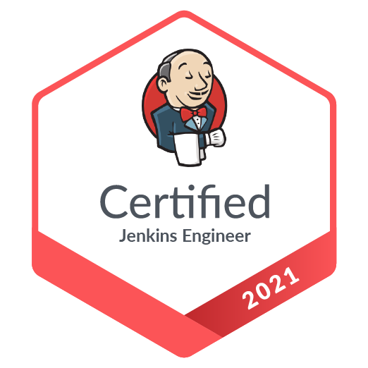 A Certified Jenkins Engineer badge.