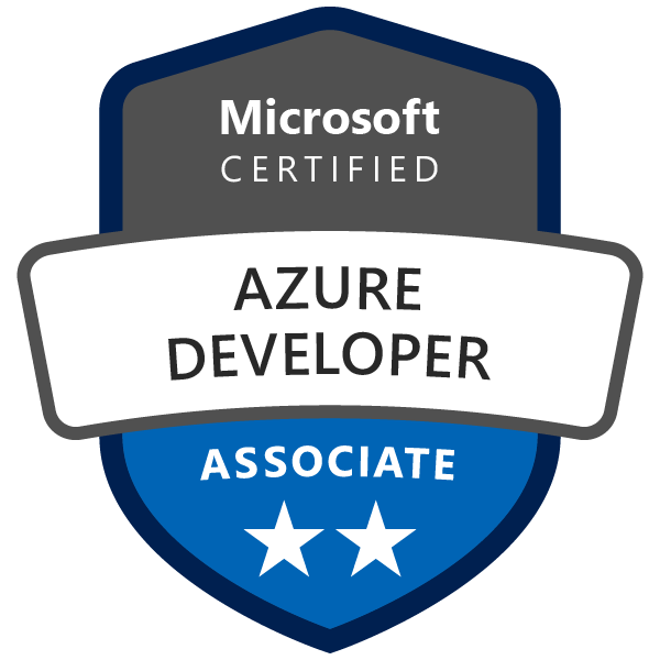 A Microsoft Certified Azure Developer Associate badge