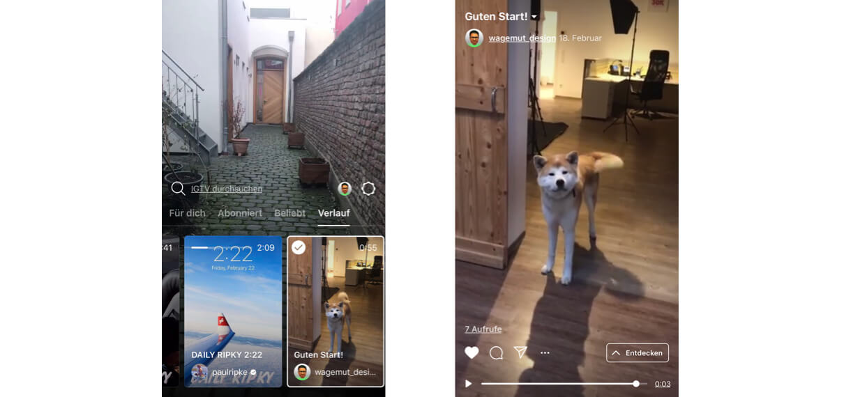 igtv iphone Bildschirmfotos