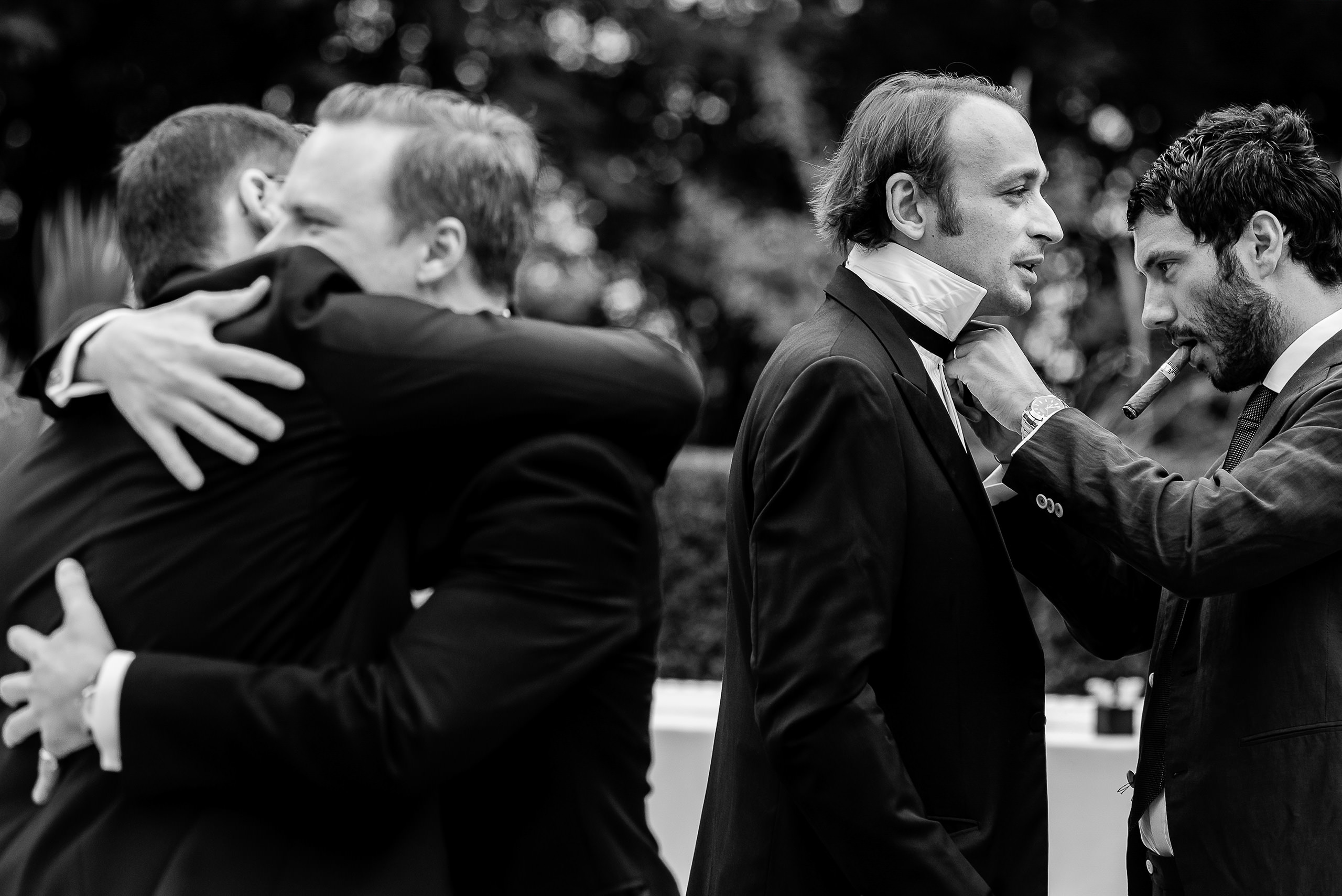 black tie wedding groom party destination wedding France