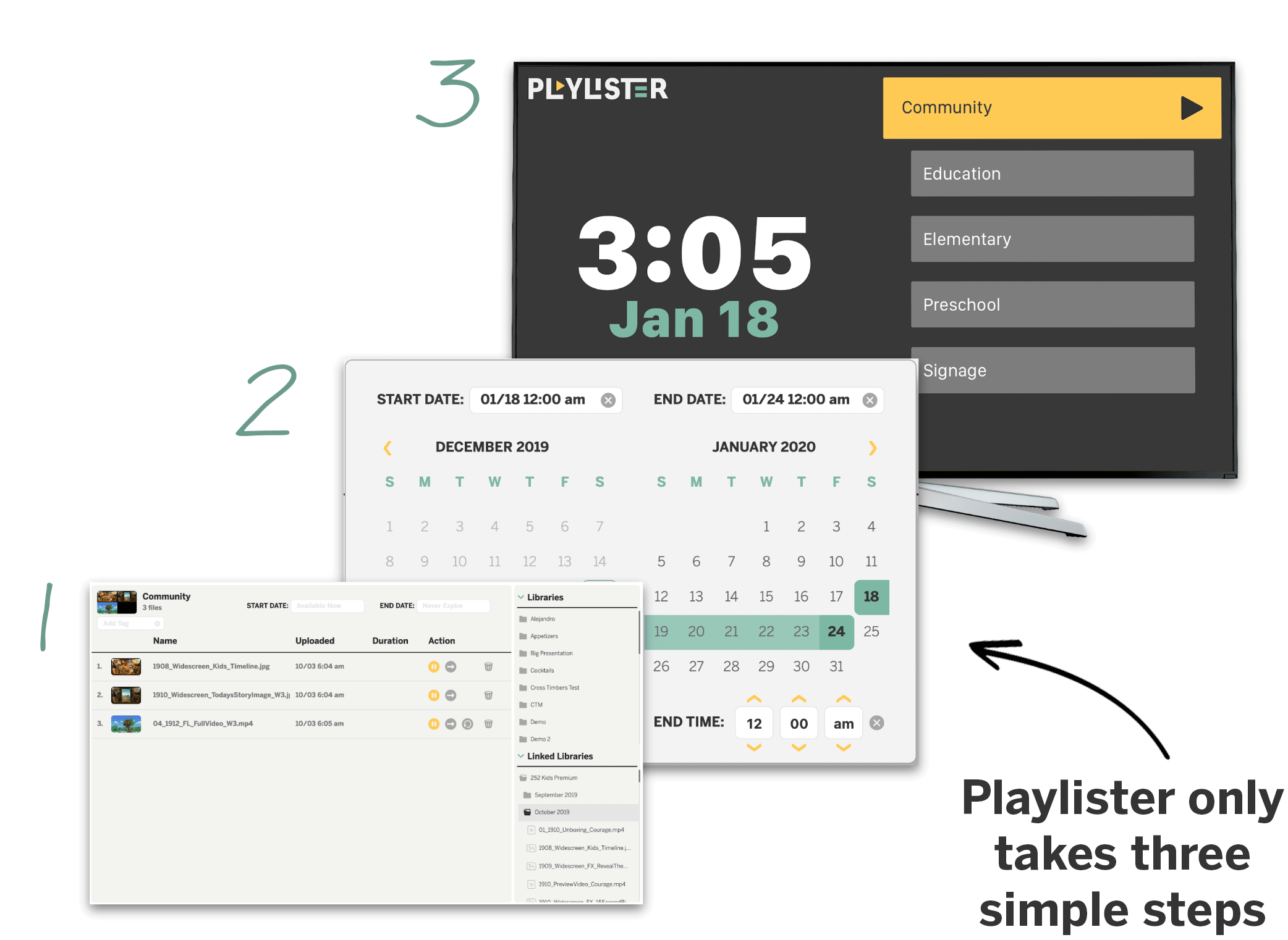 Three setup steps for Playlister