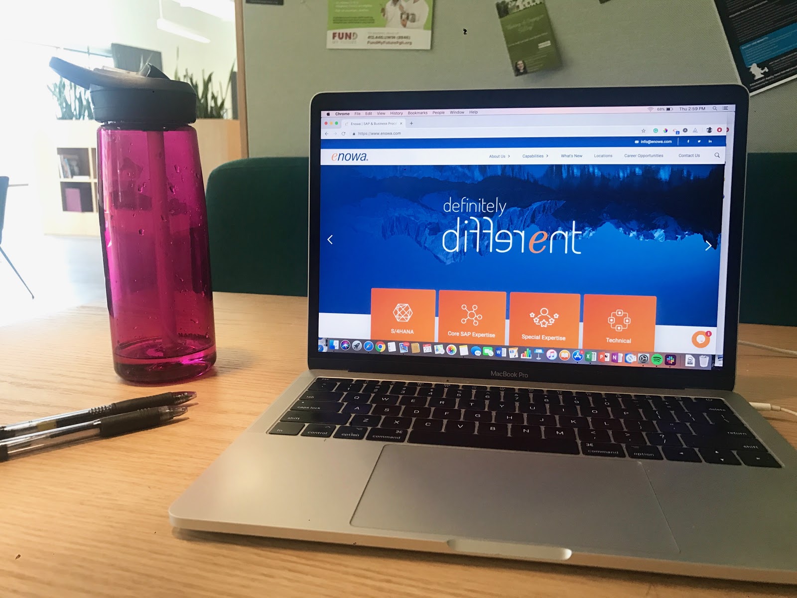 a beautiful website on a laptop placed on a desk