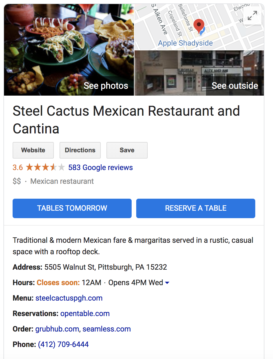 Steel Cactus Google Buisness Listing