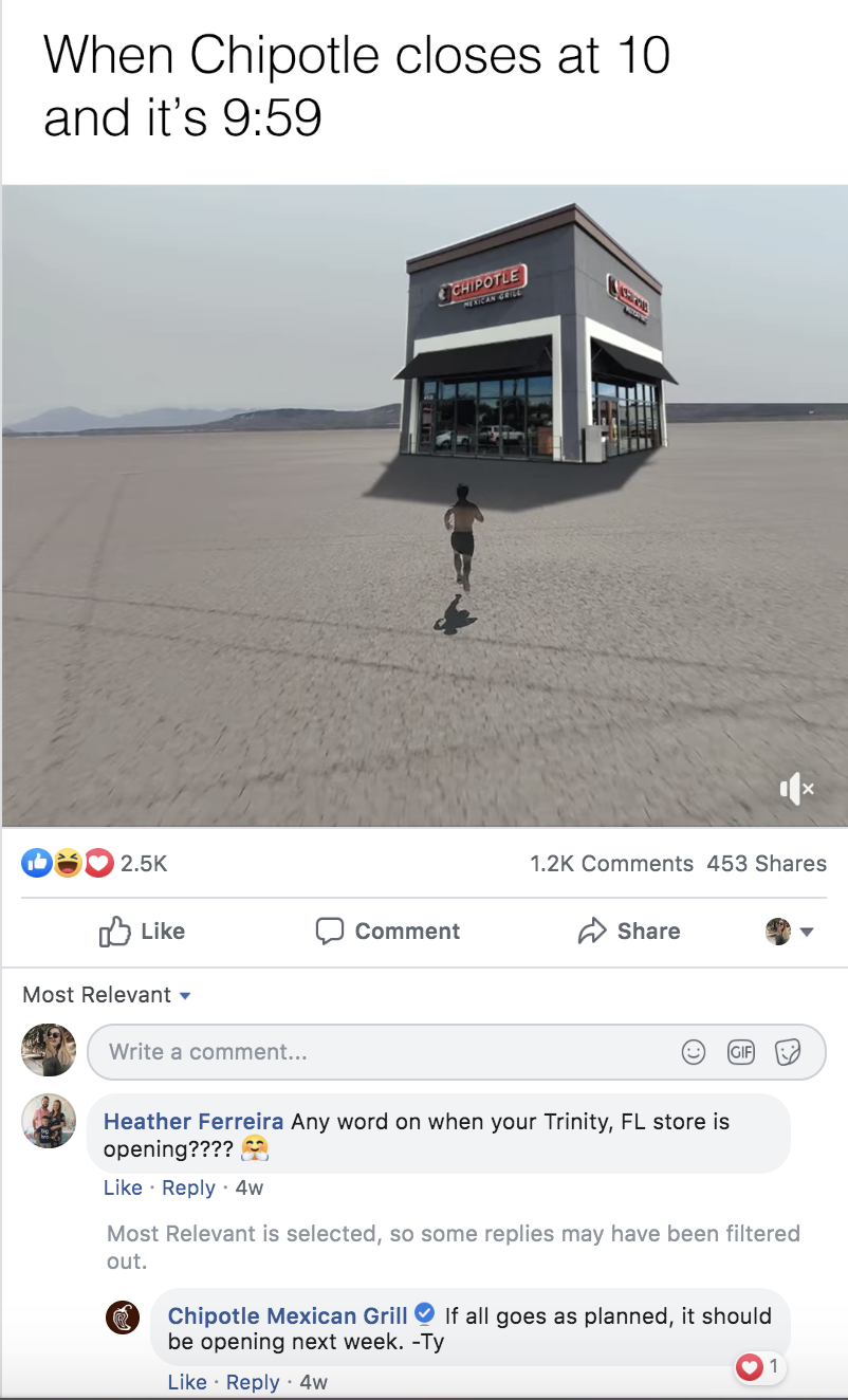 Chipotle Facebook