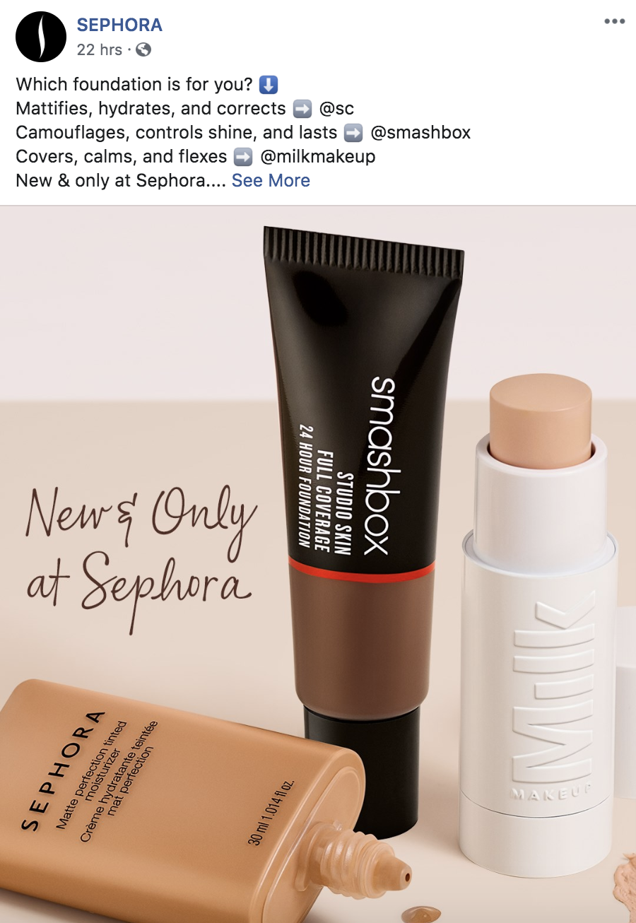 Sephora Facebook Post