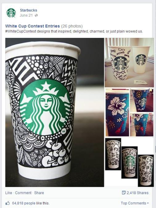 Starbucks Facebook Post
