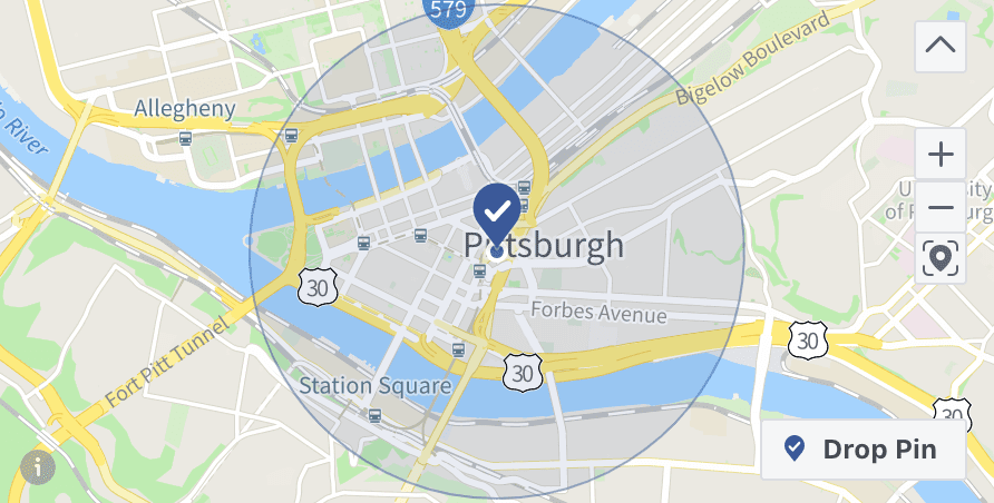 geography of downtown pittsburgh