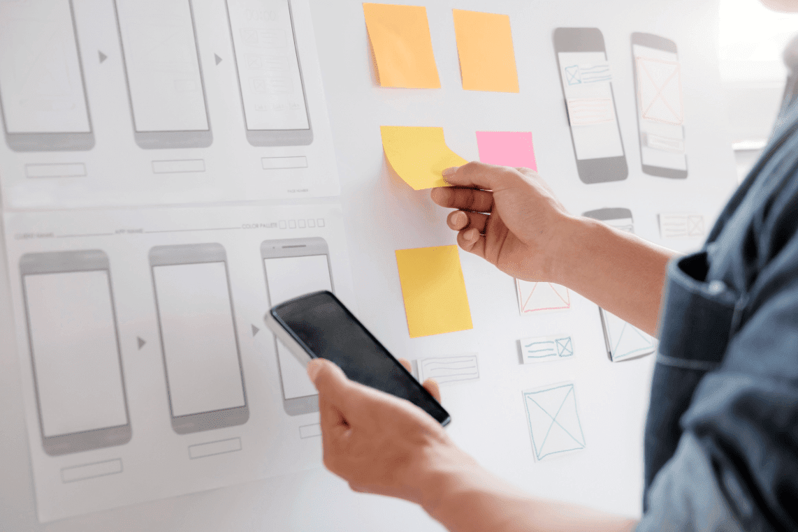 Website planning post it note