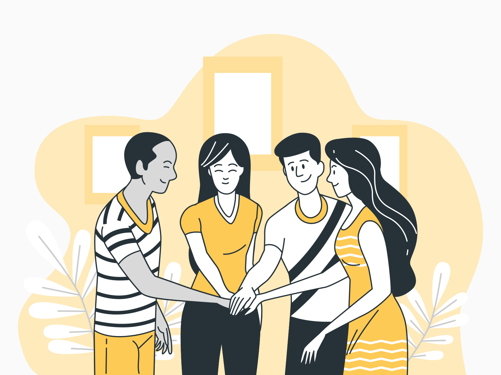 Illustration of ministry team working together