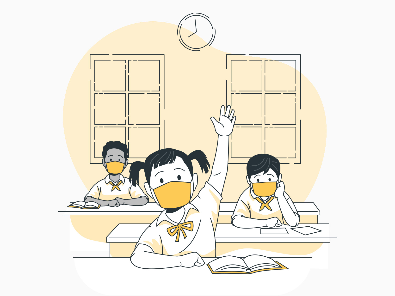 Illustrations of kids learning