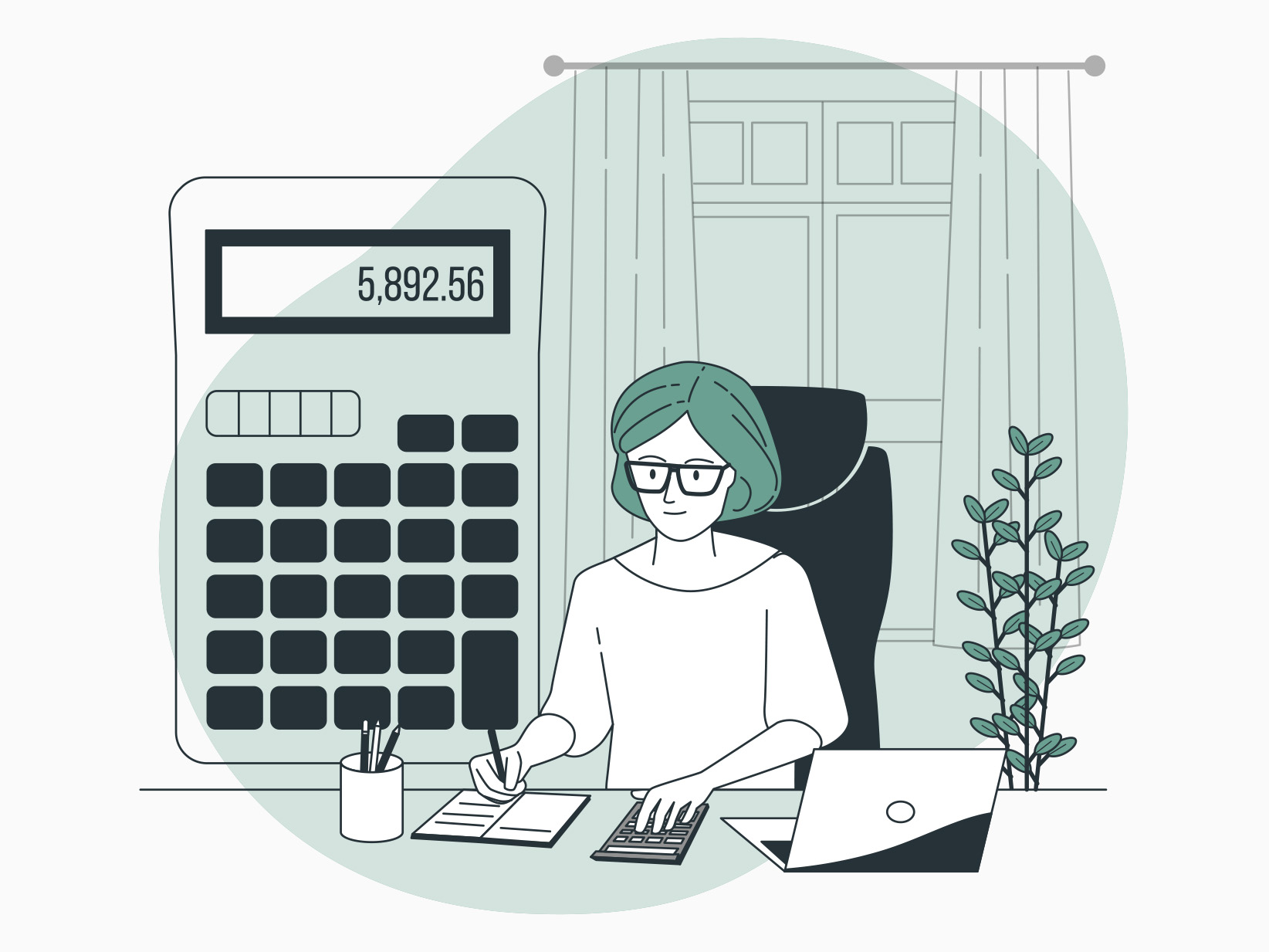 Illustration of accountant