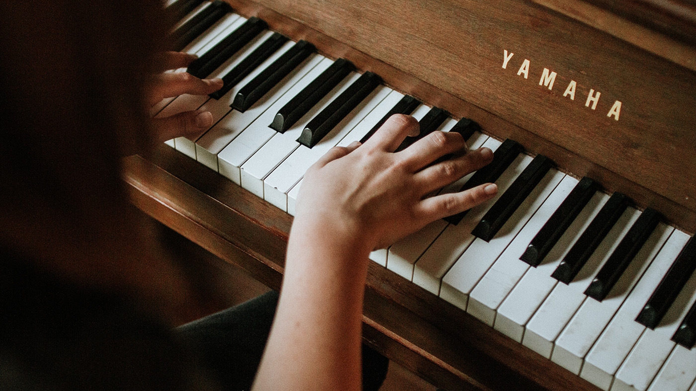 Playing the piano