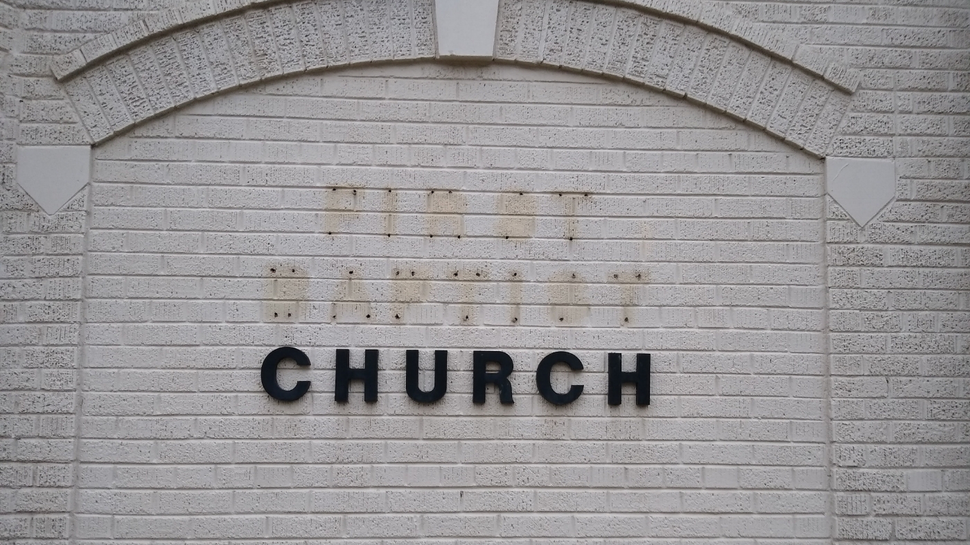 Old church signage