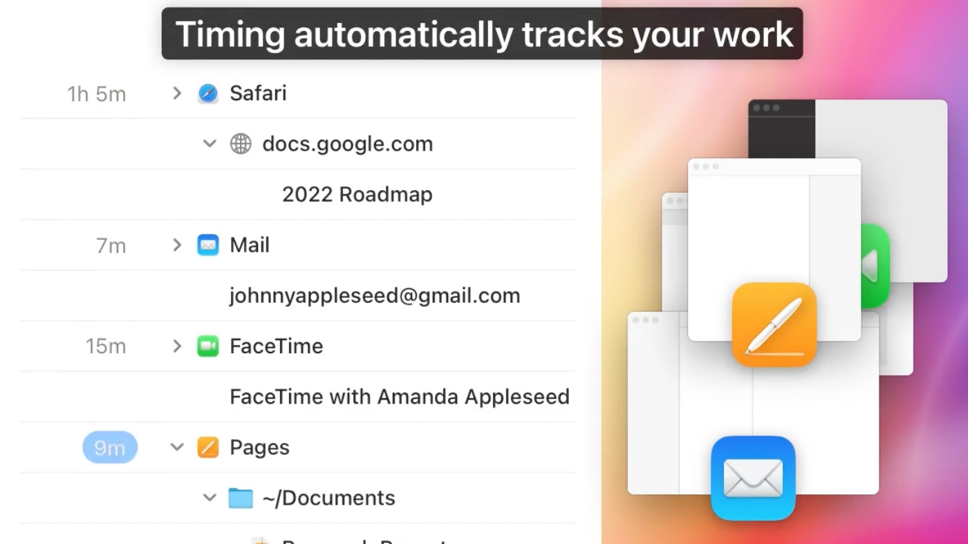 Timing App features