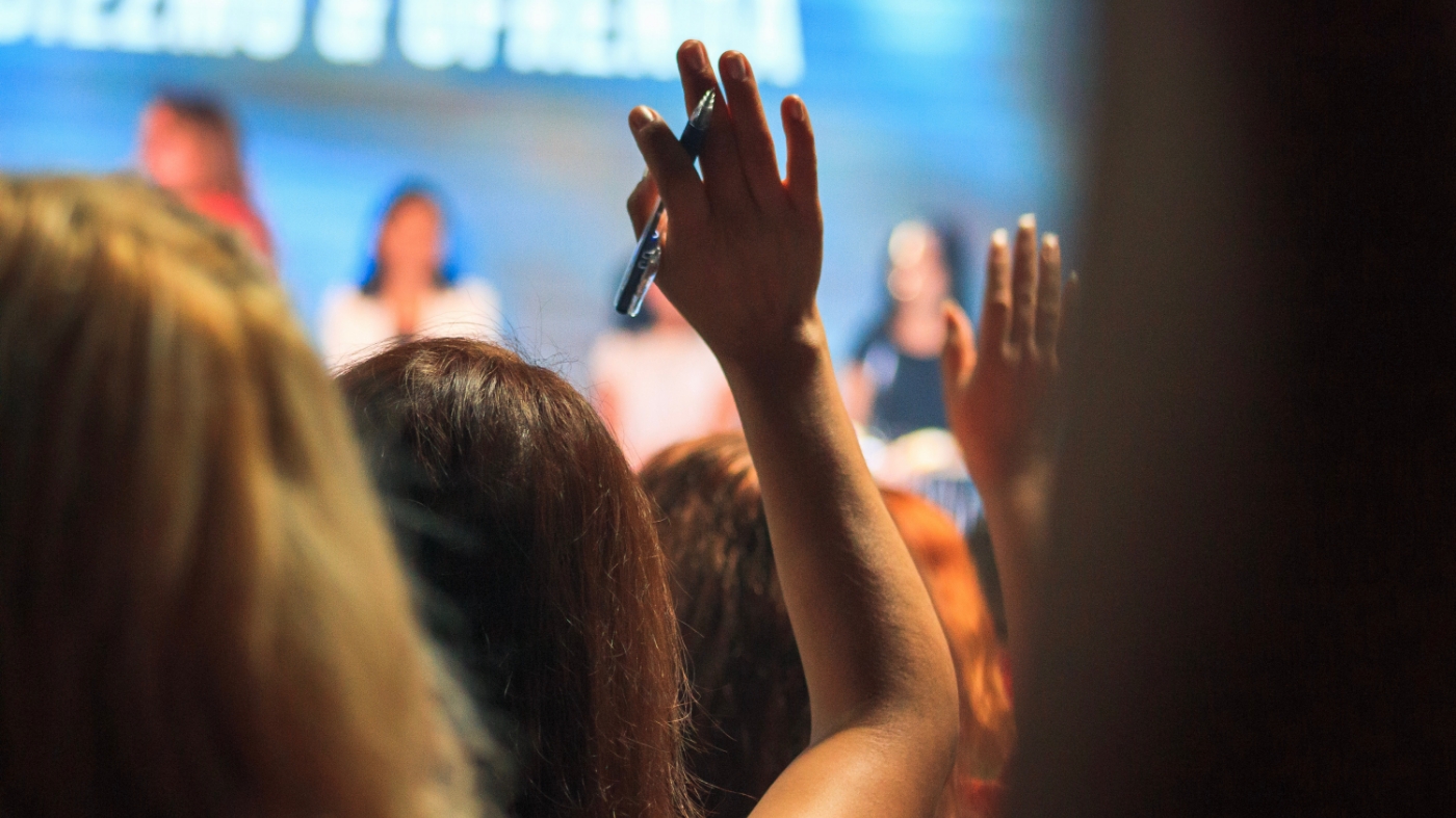 Asking questions at a conference