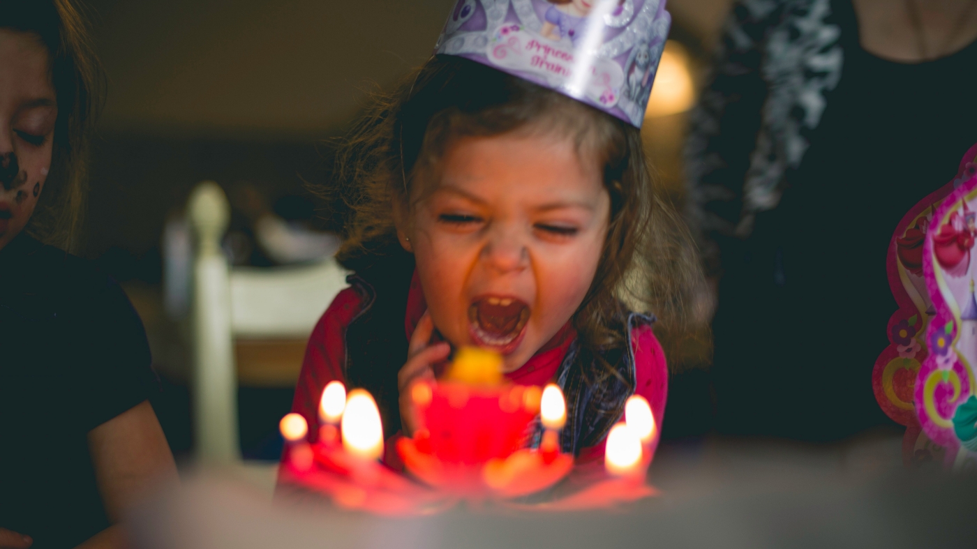 Celebrating a young girl's birthday