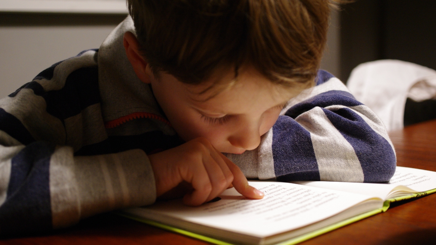 Kid reading