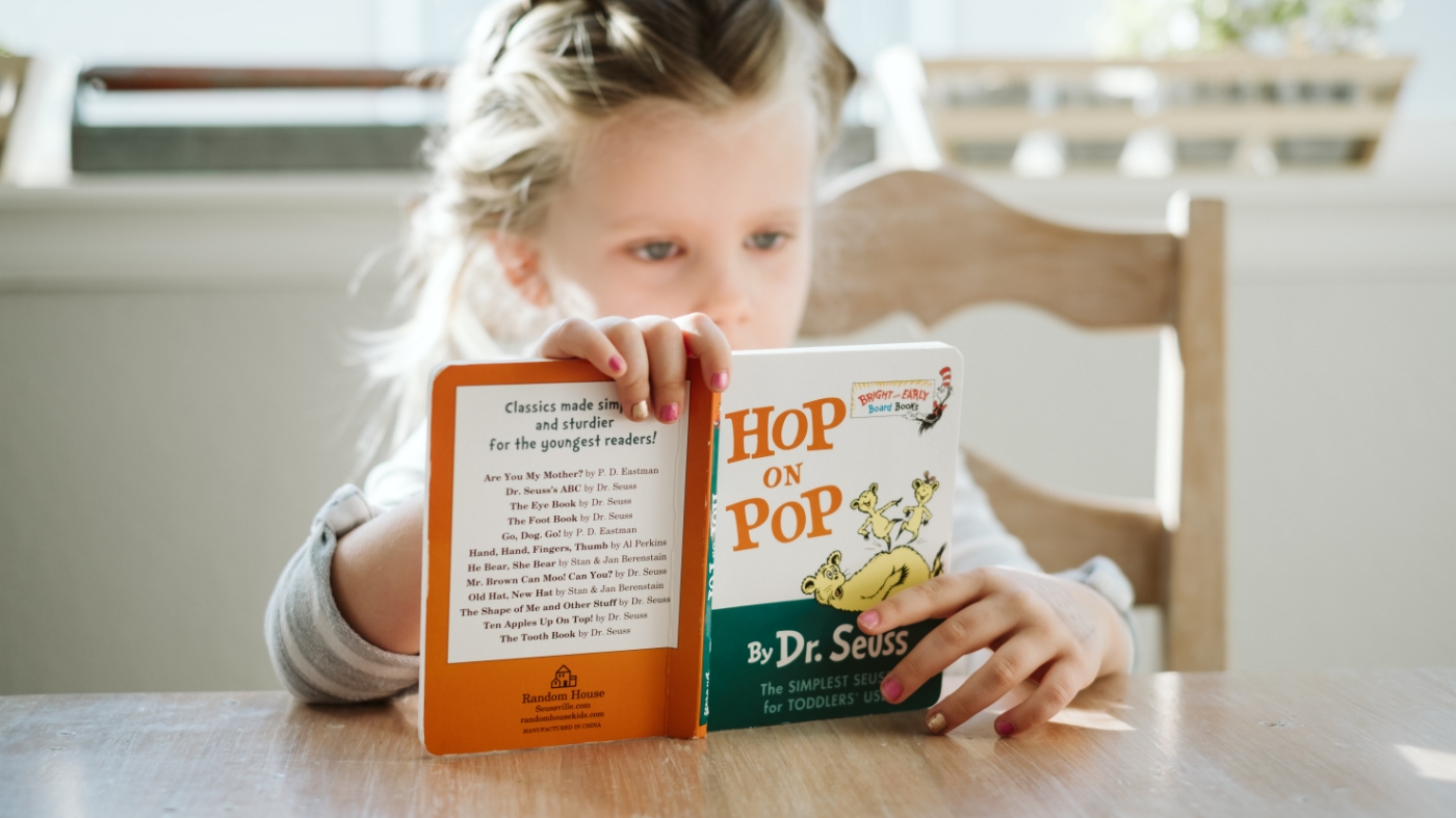 Young girl reading