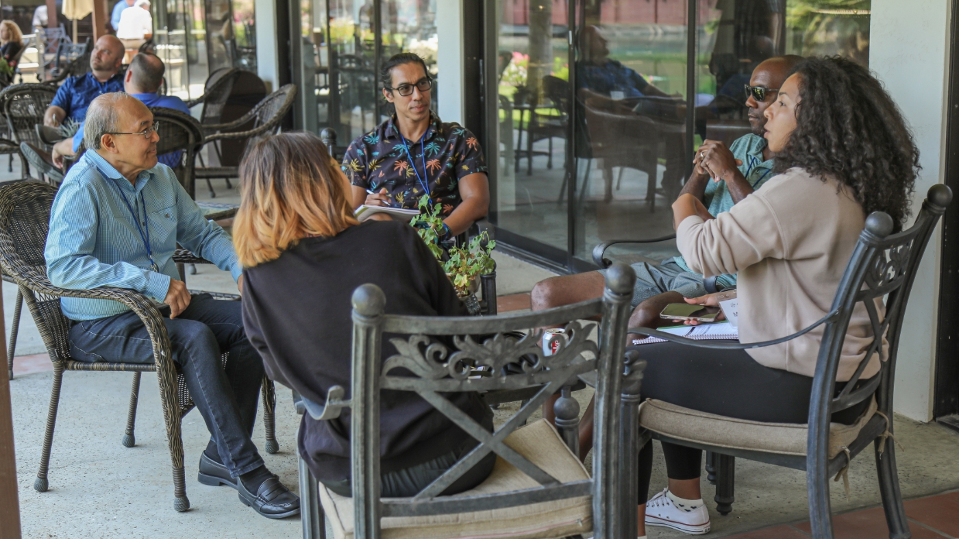 Church group meeting for coffee and bible study