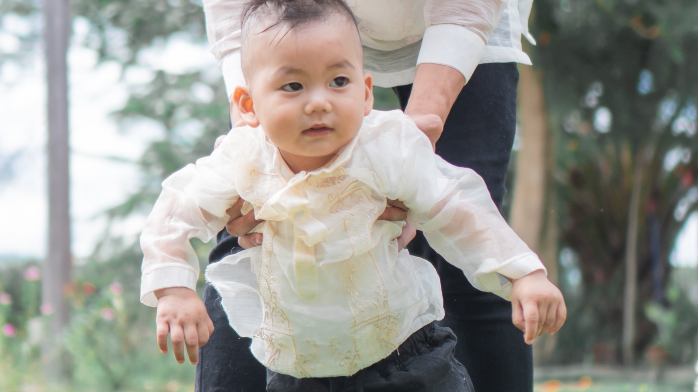 Baby learning how to walk