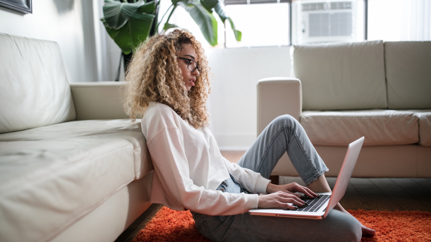 Church teen reading job descriptions online