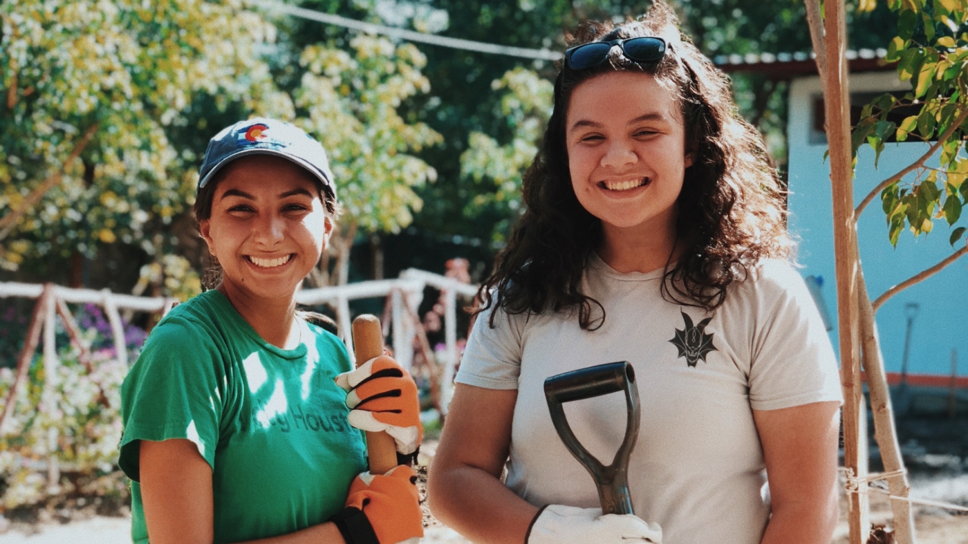 Teens doing community service