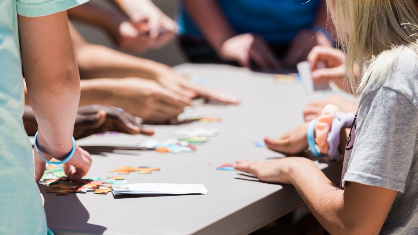 Kids using and enjoying ministry resources