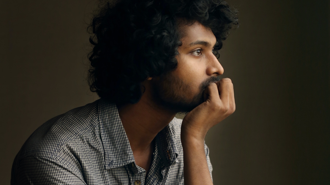 Man having thinking and having an open mind